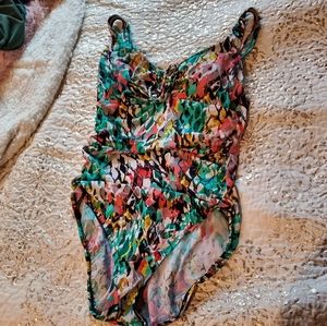 Multi Color One Piece Bathing Suit